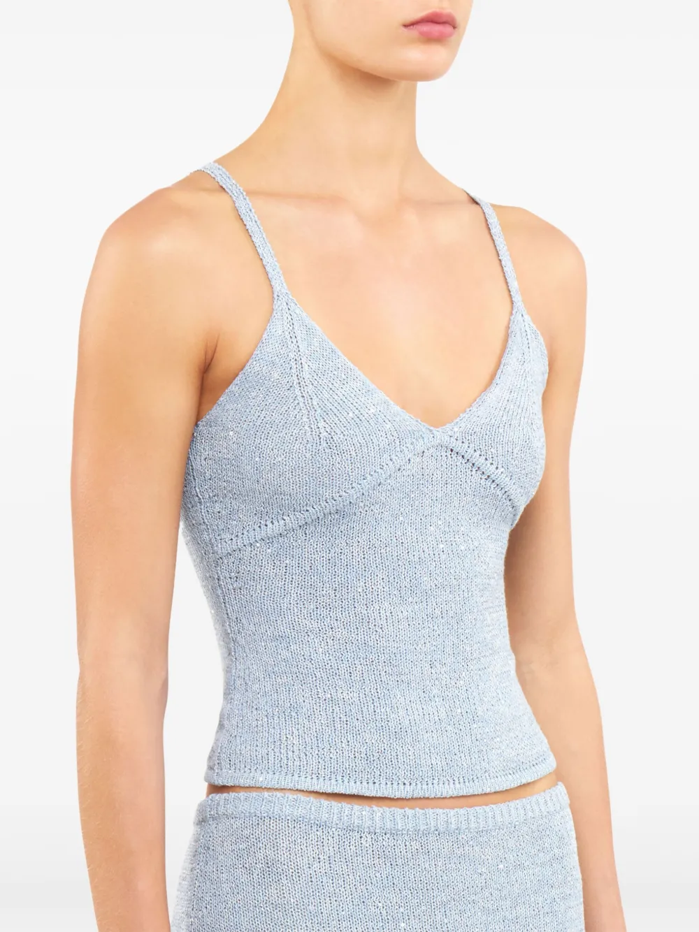 Asta Resort Carolina top met V-hals Blauw