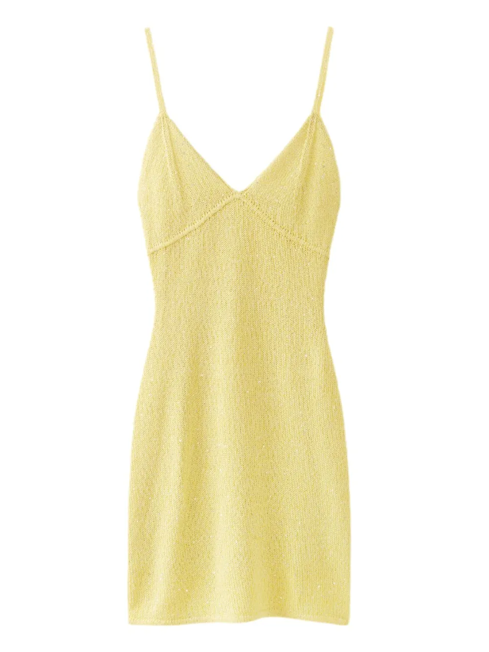 Asta Resort Delilah spaghetti straps mini dress - イエロー Asta Resort Delilah spaghetti straps mini dress - イエロー