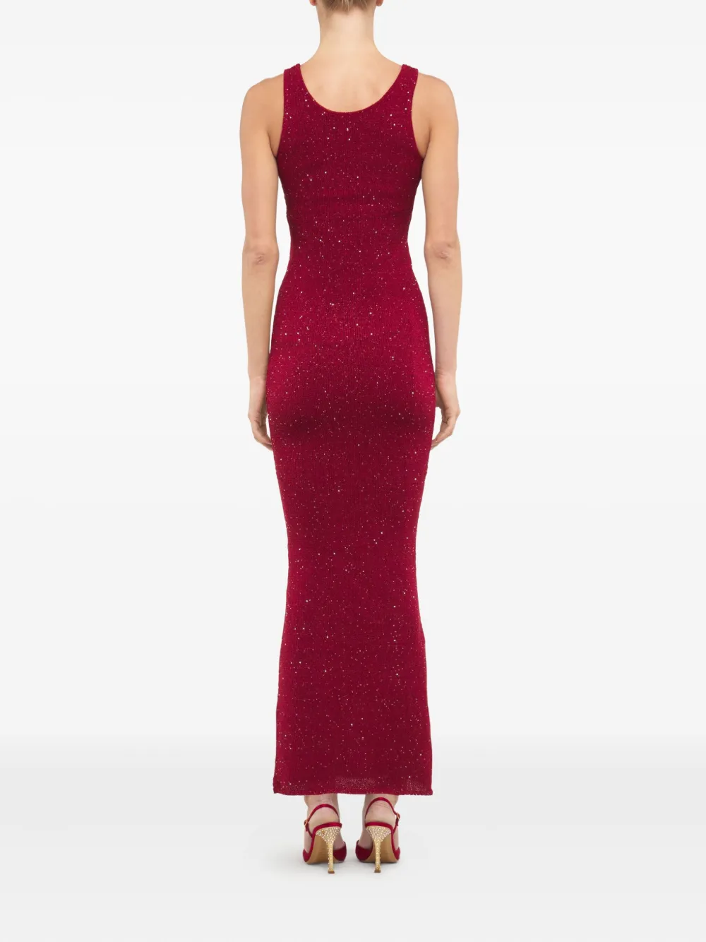  Asta Resort Ana Scoop Neck Maxi Dress - Red 