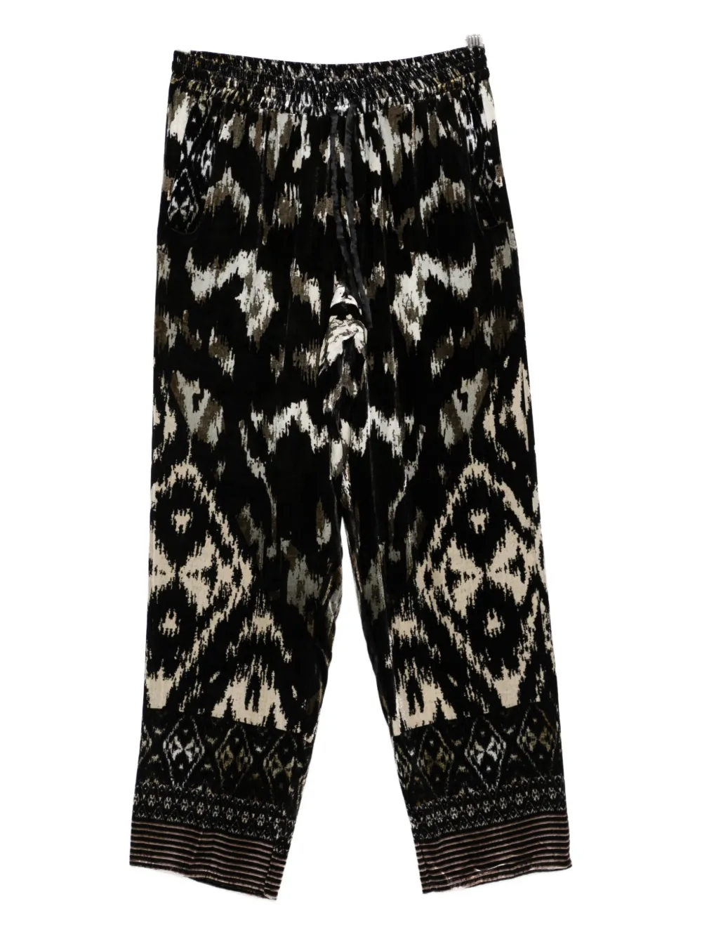 Pierre-louis Mascia Elasticated Tapered Trousers In Black
