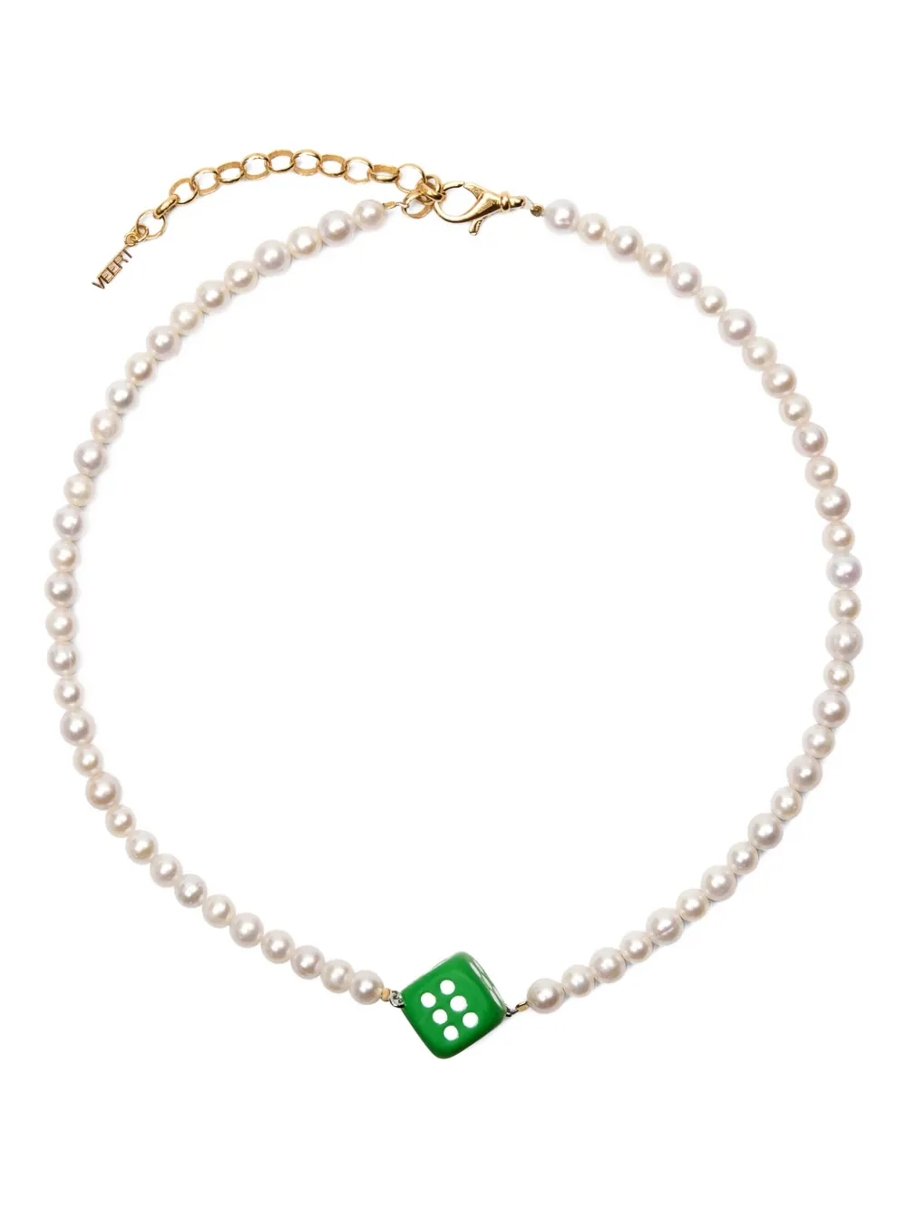 VEERT collier Pearl Dice en or jaune 18ct | argent | Image 1