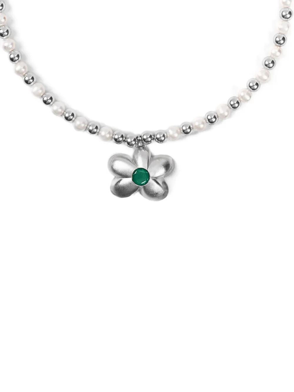 VEERT 18K white gold pearl-embellishment necklace | Men | Image 2