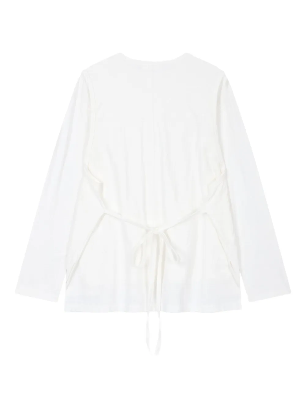 Studio Tomboy Layered Wrap Long-sleeve T-shirt In White