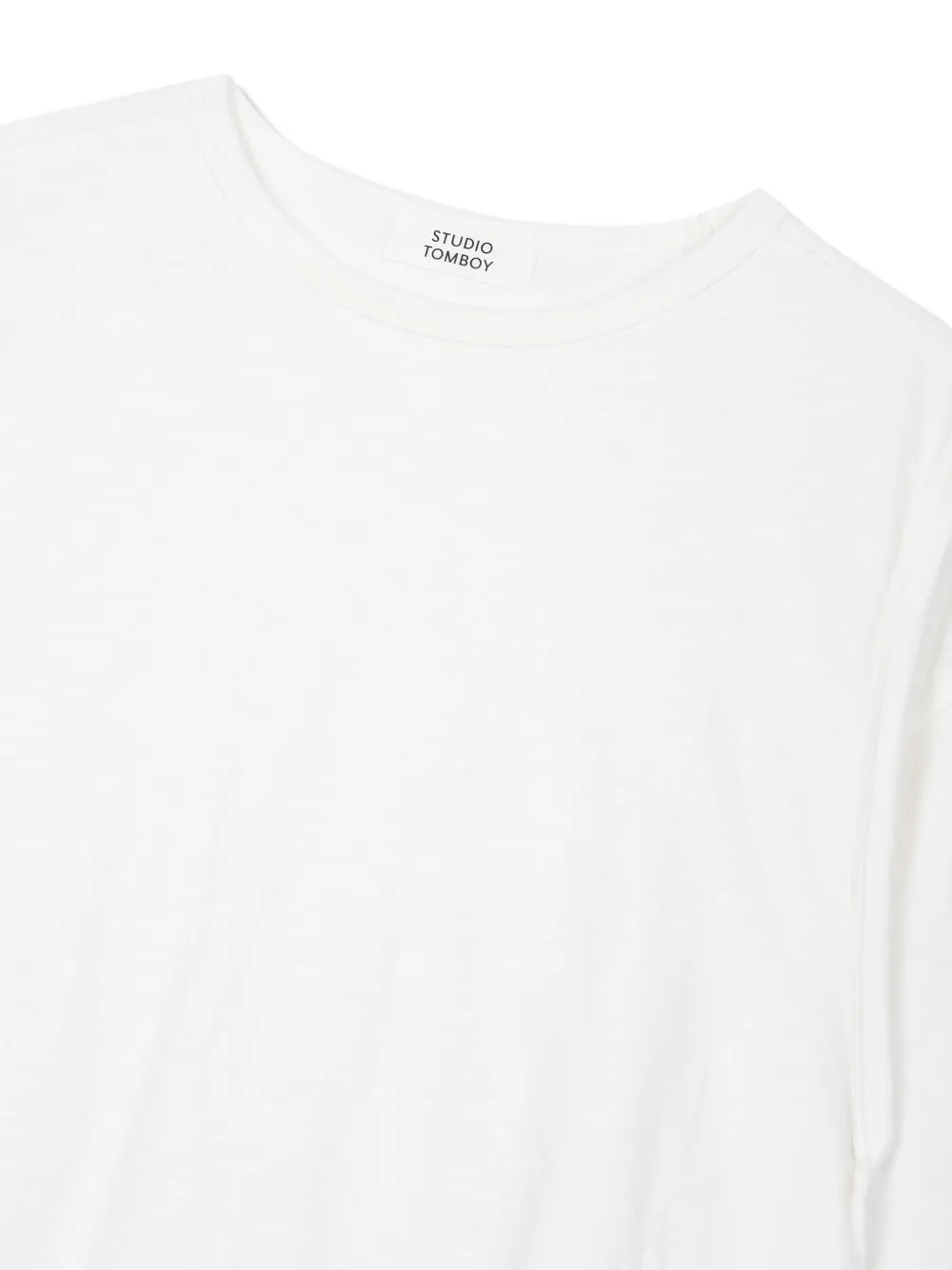 Studio Tomboy Layered Wrap Long-sleeve T-shirt In White