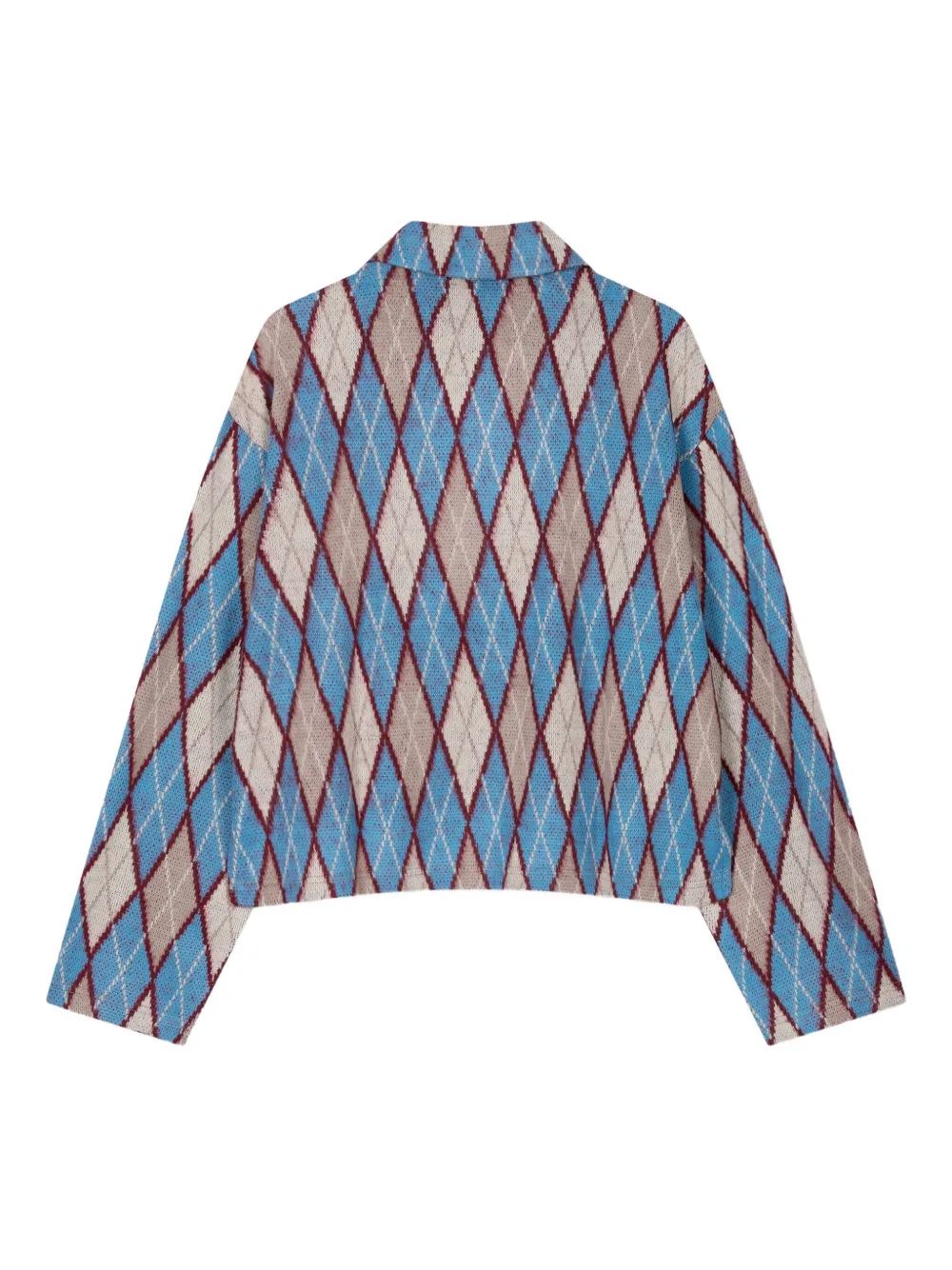 STUDIO TOMBOY Polotop met argyle-patroon - Blauw