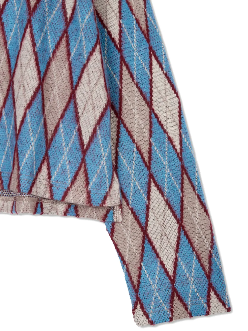 STUDIO TOMBOY Polotop met argyle-patroon Blauw