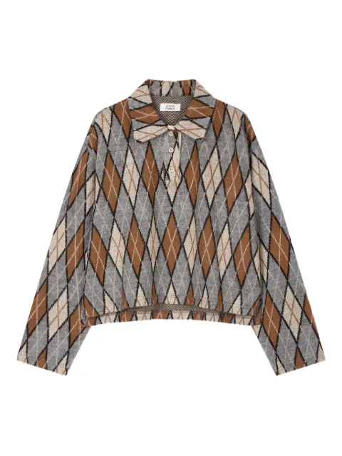 STUDIO TOMBOY argylmönstrad pikétröja