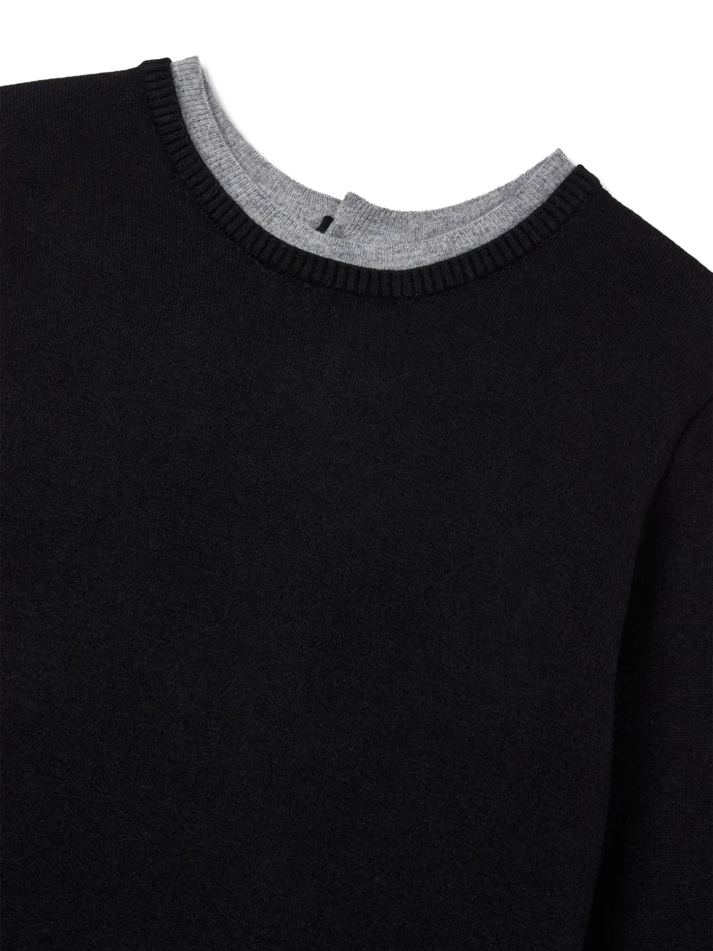 Studio Tomboy Round Neck Sweater In Black
