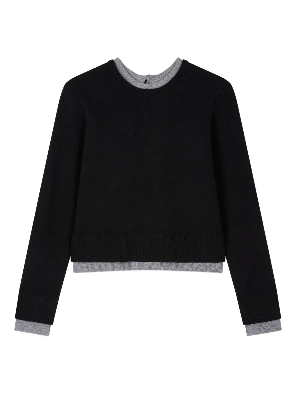 Studio Tomboy Round Neck Sweater In Black