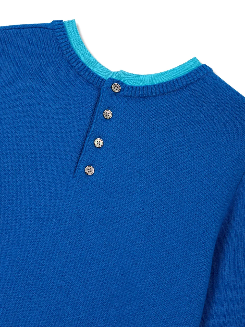 Studio Tomboy Layered Round-neck Sweater In Blue