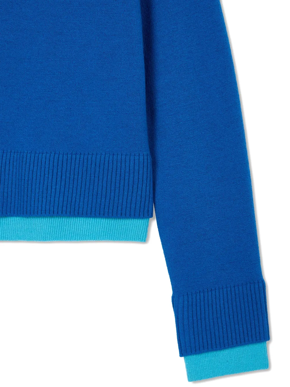Studio Tomboy Layered Round-neck Sweater In Blue
