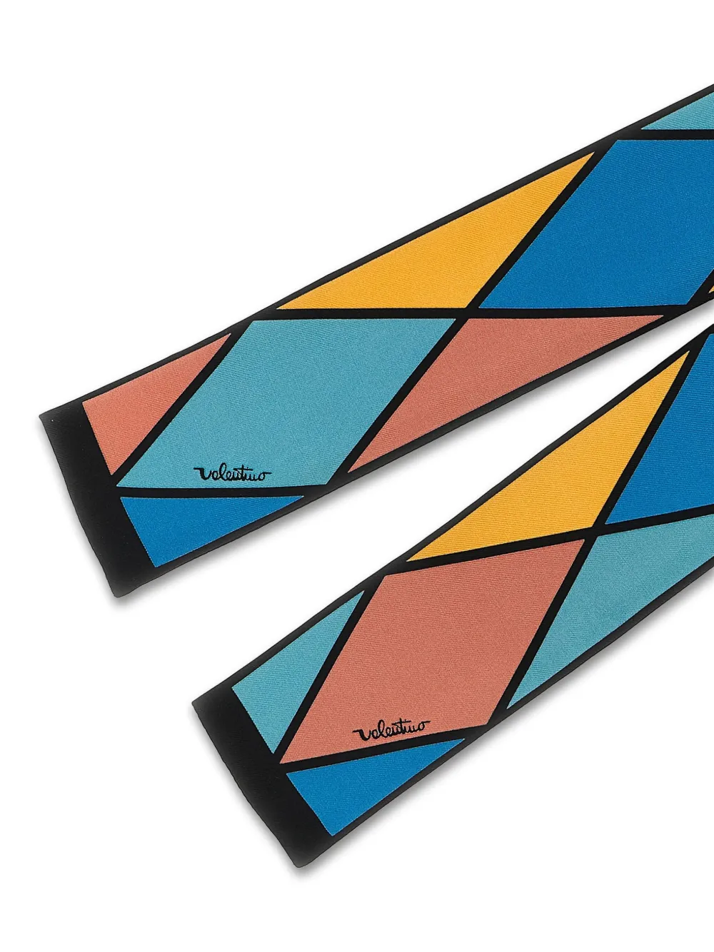 Valentino Garavani Sjaal met rhombelle print Blauw