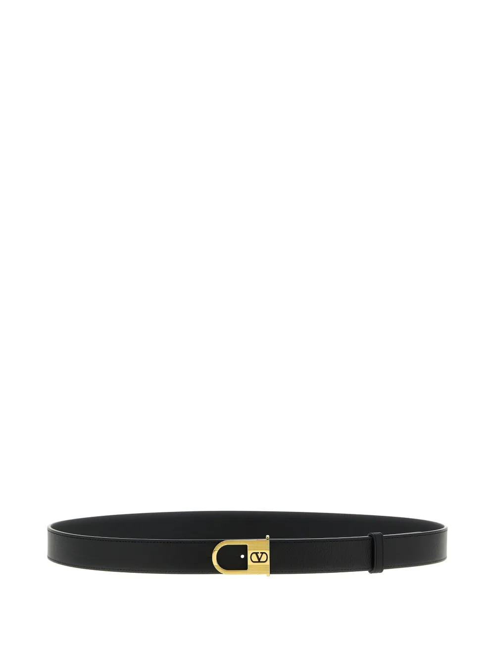 Valentino Enamelled Vlogo Signature Belt In Black