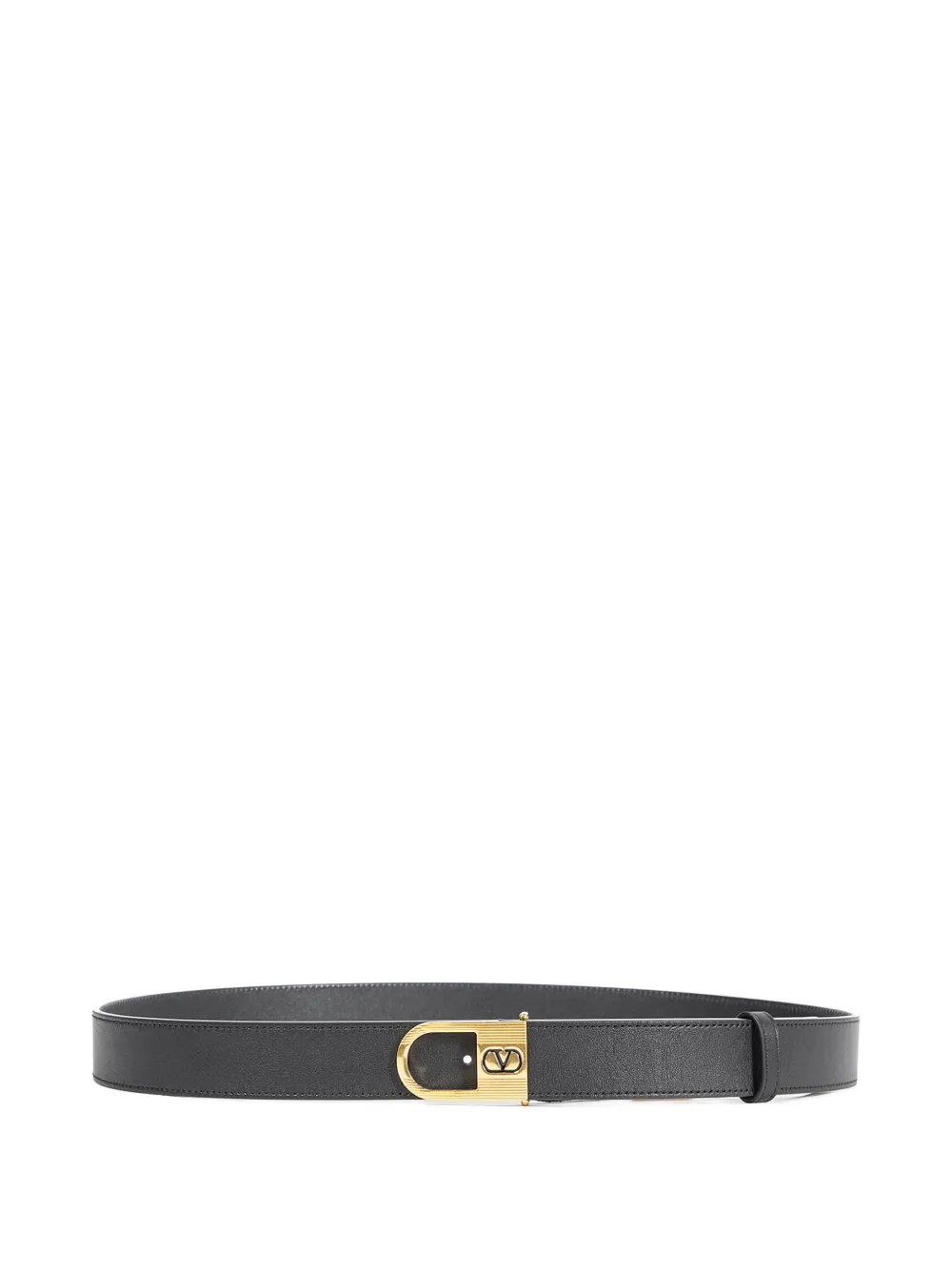 Valentino Garavani enamelled VLogo Signature belt - Nero