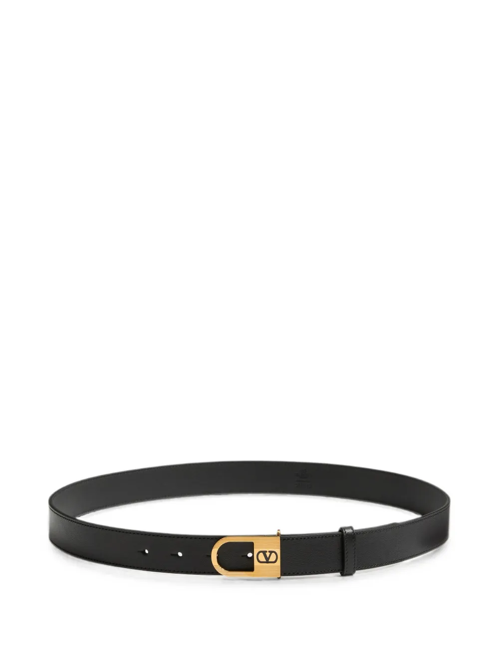 Valentino Garavani enamelled VLogo Signature belt - Black
