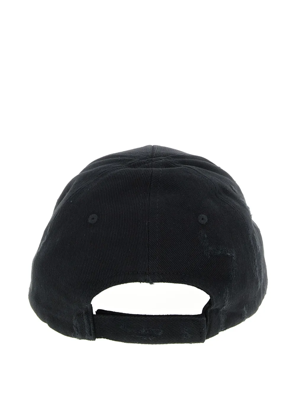 Balenciaga Tilted Typo logo cotton cap - Zwart