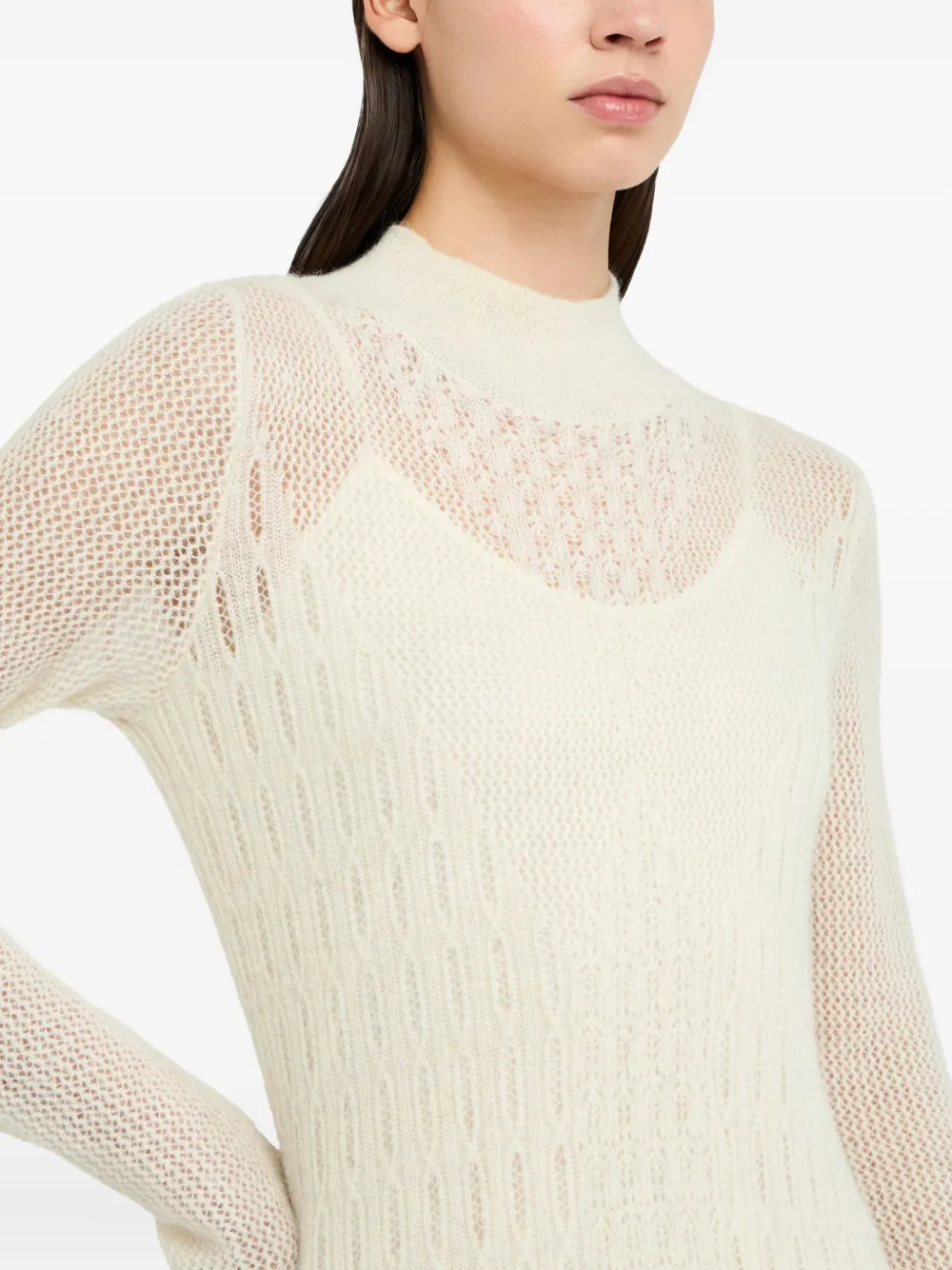 LIU JO Jurk met stiksel van kant Wit