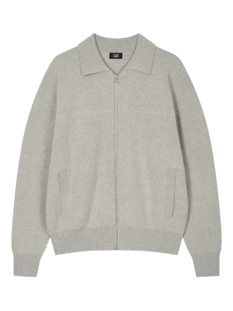 STUDIO TOMBOY spread-collar zip-up cardigan