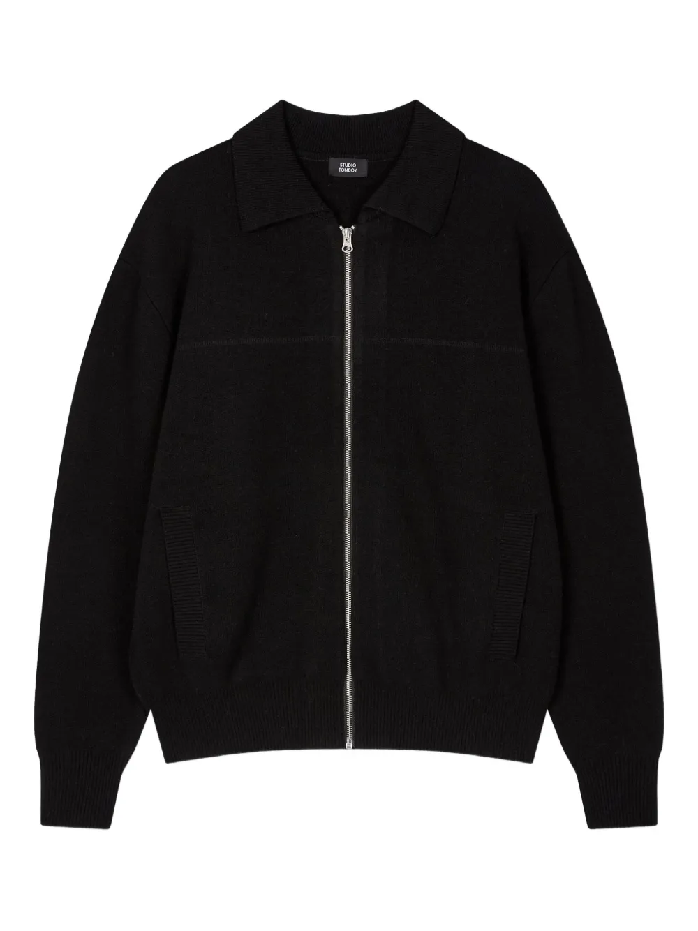 STUDIO TOMBOY zip-up cardigan | Black | Image 1