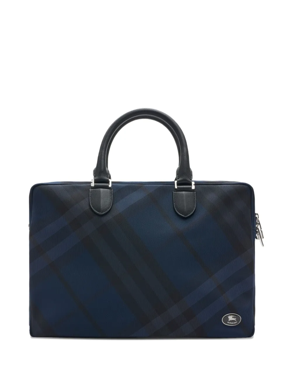 Burberry check briefcase - Blauw
