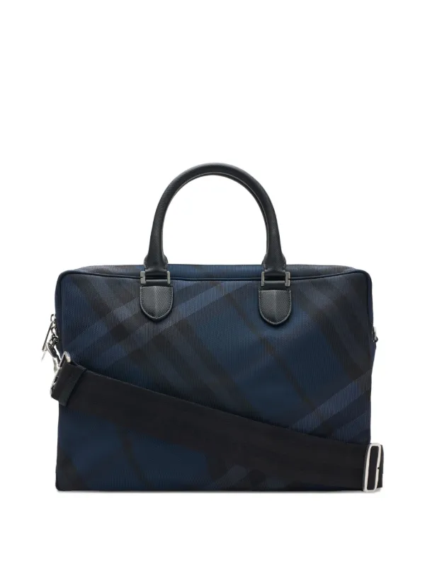 BURBERRY ビジネスバッグ Vintage Briefcase Burberry Check Briefcase | Blue | FARFETCH