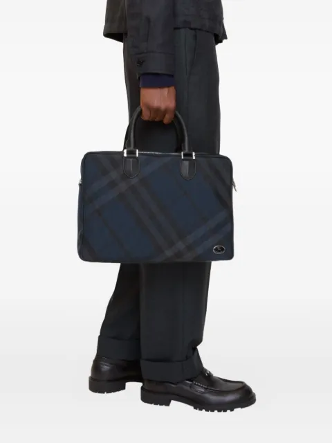 Burberry check briefcase
