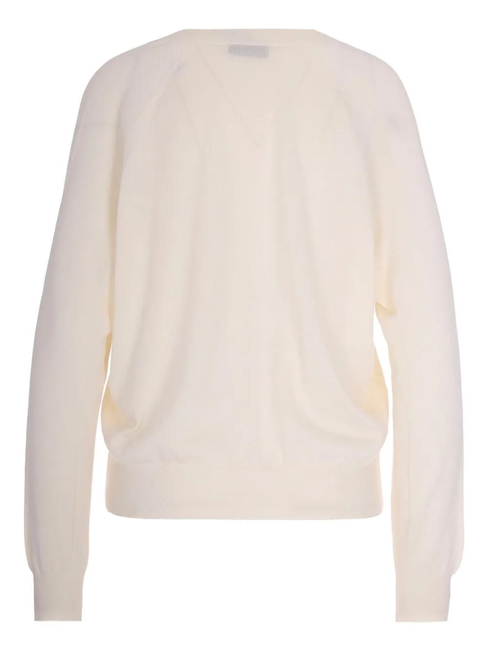 Elisabetta Franchi Maglia In Misto Lana Milk In Neutral