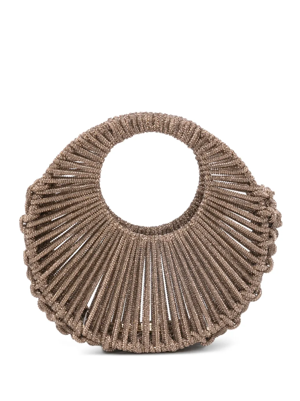 Hibourama Jaya woven handle tote bag - Marrone