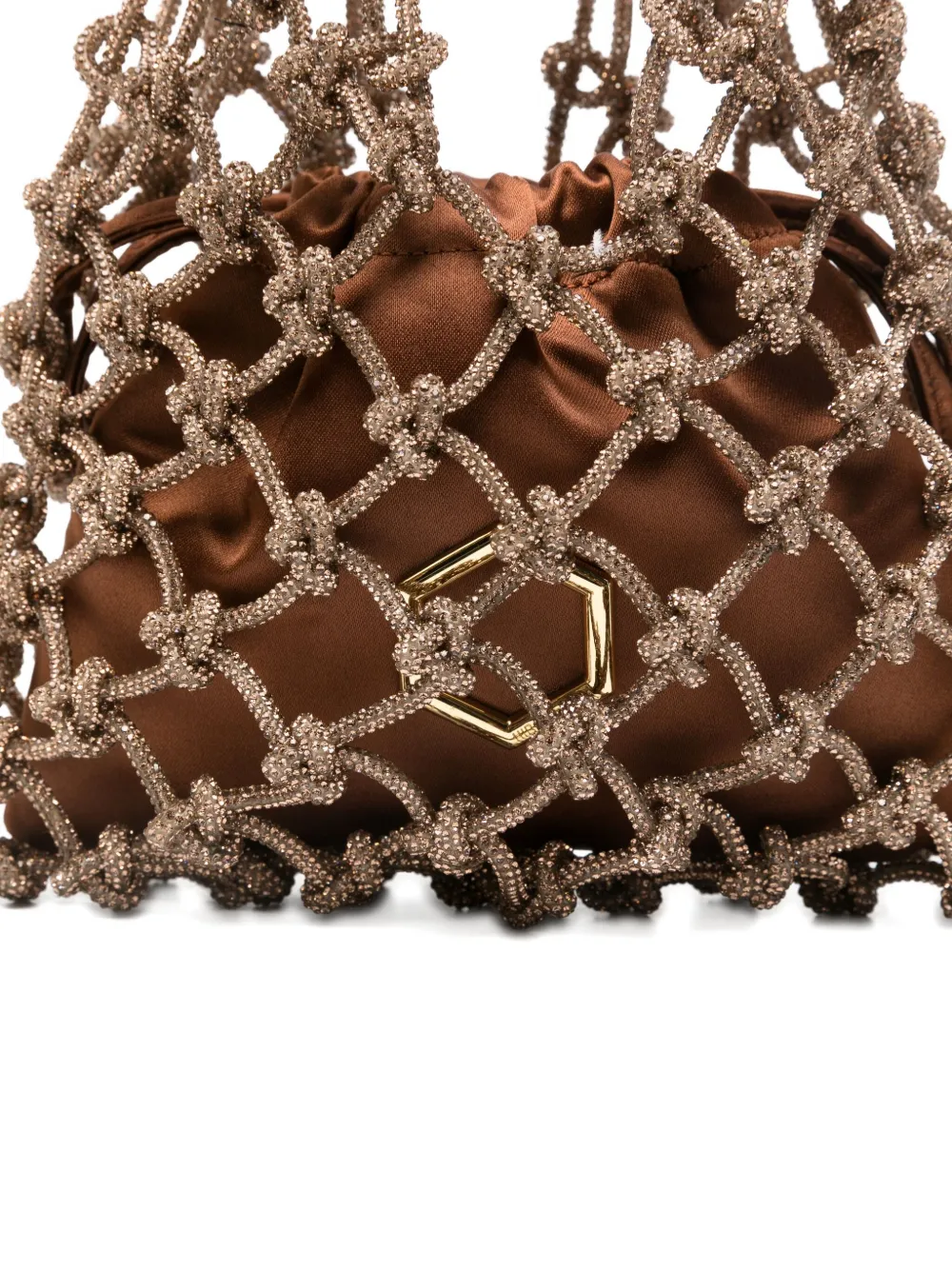 Hibourama Carrie Crystal-embellishment Tote Bag In Brown