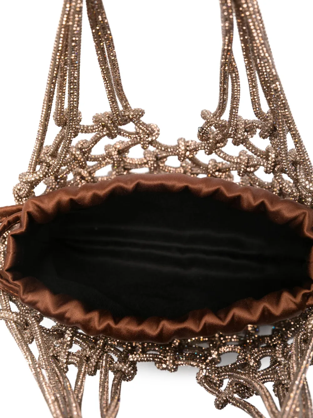 Hibourama Carrie shopper verfraaid met kristallen Bruin