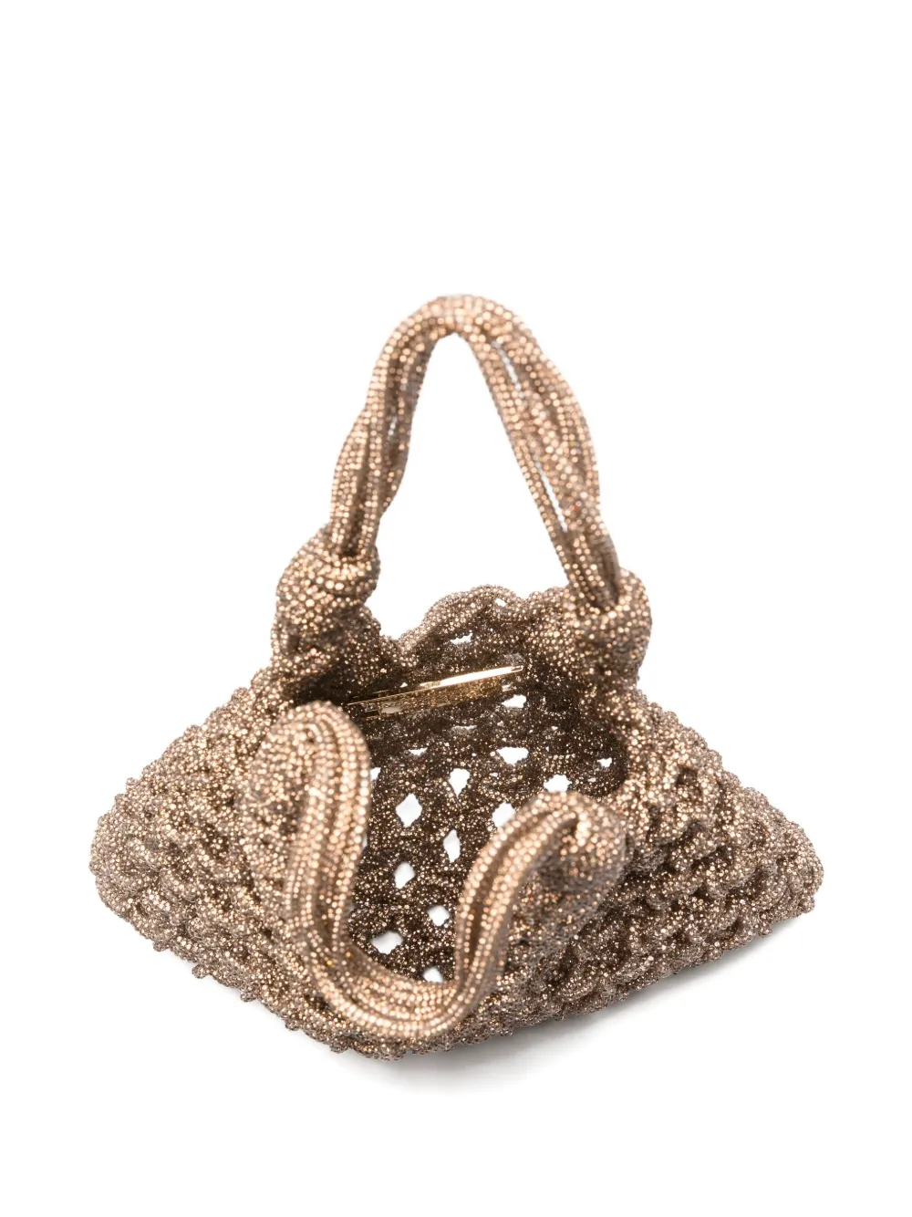 Hibourama Vannifique Crystal-embellishment Tote Bg In Brown