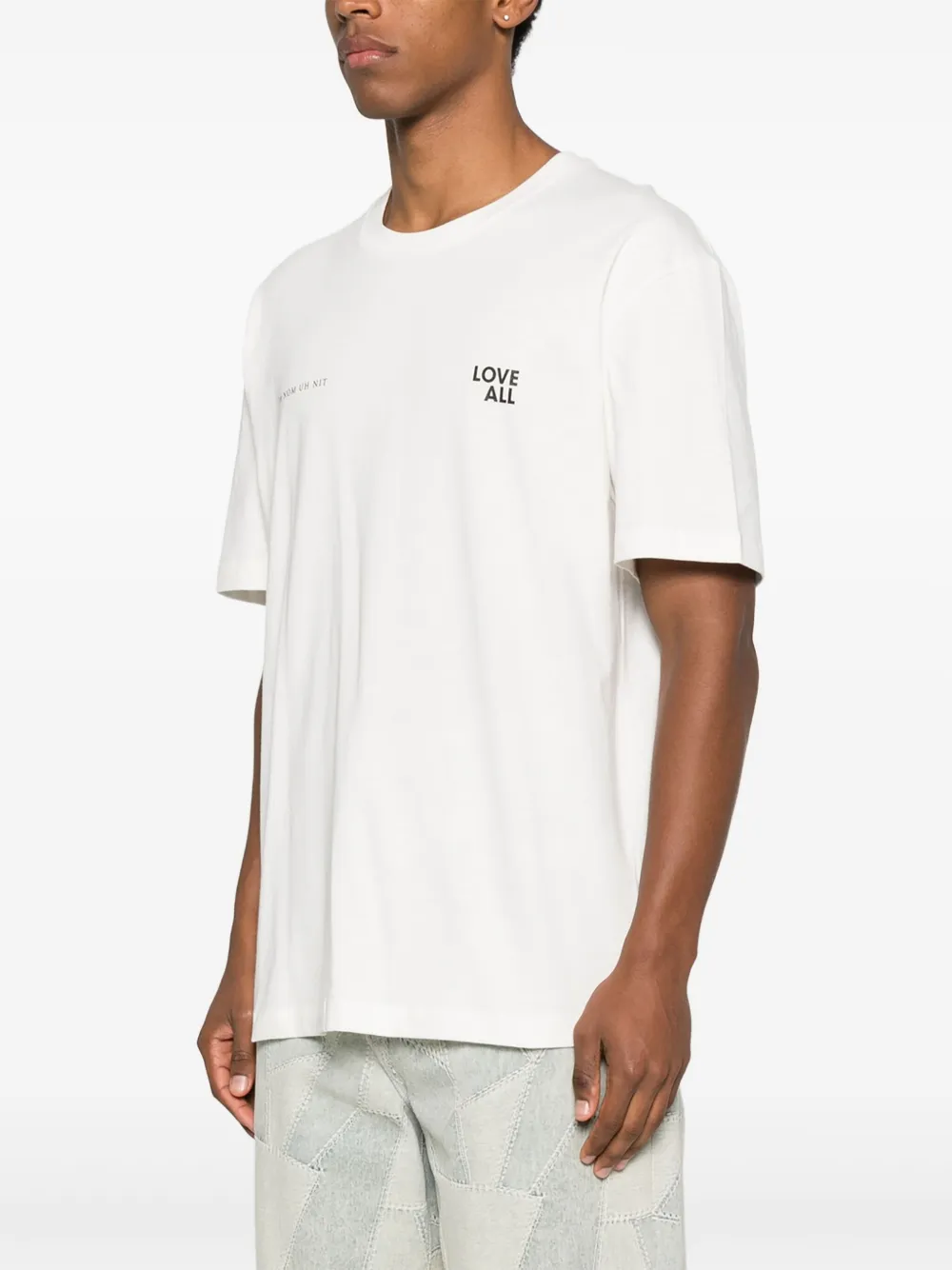 Ih Nom Uh Nit Love All Jesus T-shirt Wit