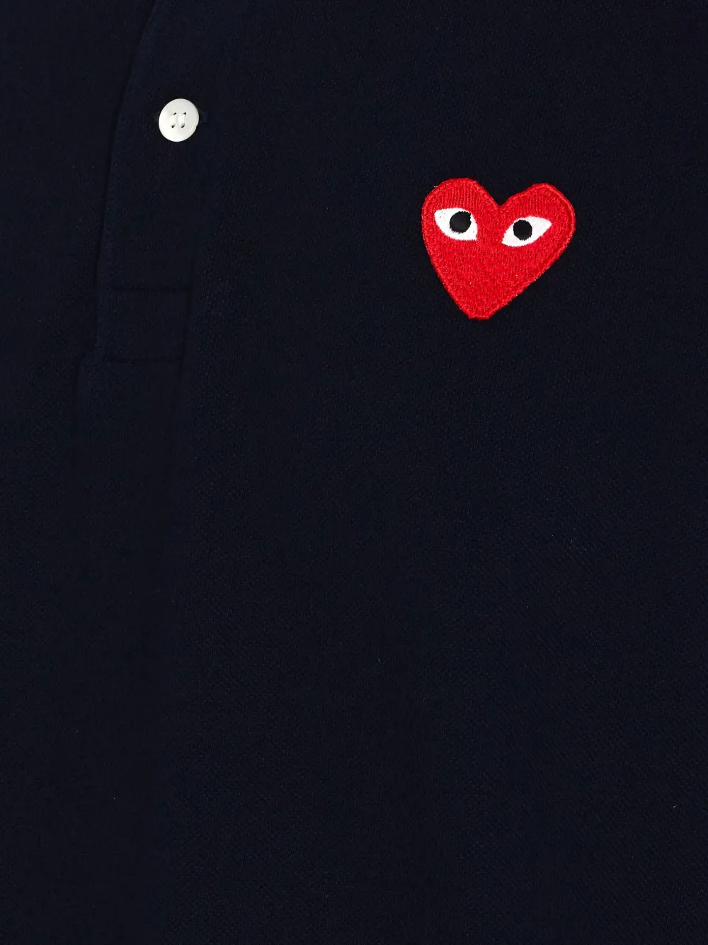 Comme Des Garçons Play Poloshirt met hartpatch Blauw