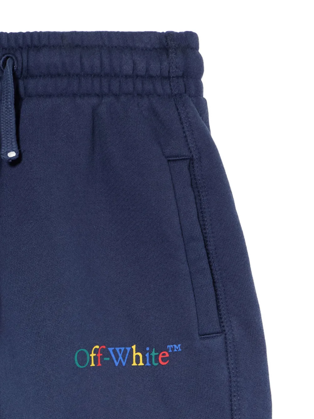 Off-White Kids Bookish shorts met logo Blauw
