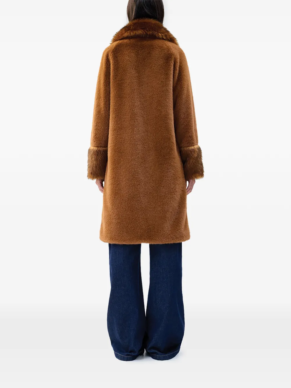  Unreal Fur Timeless Faux-fur-trim Coat - Brown 