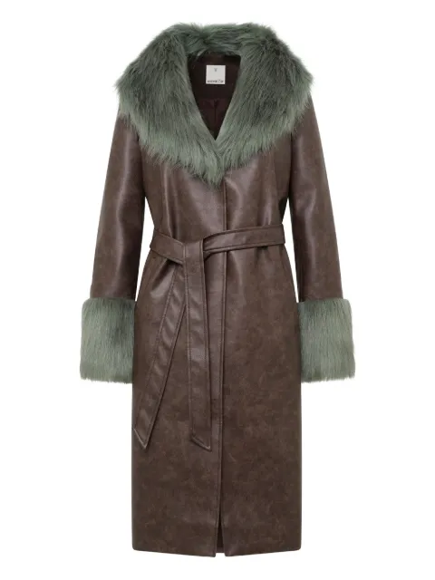 Unreal Fur Empathy faux-fur-trim coat