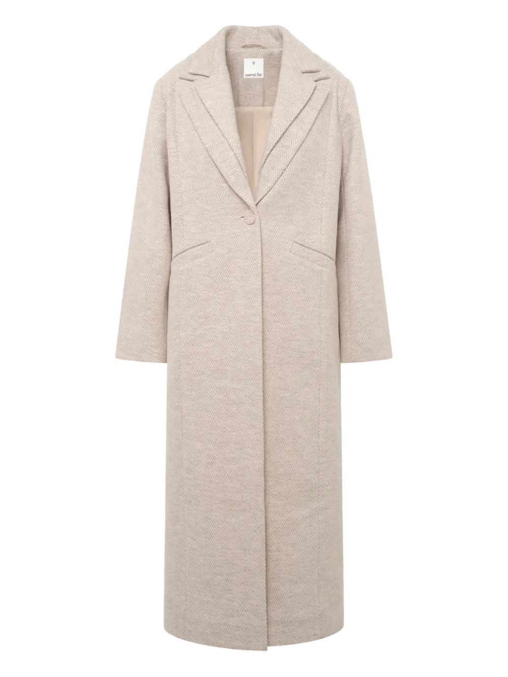 Unreal Fur Malta herringbone coat | Neutrals | Image 1