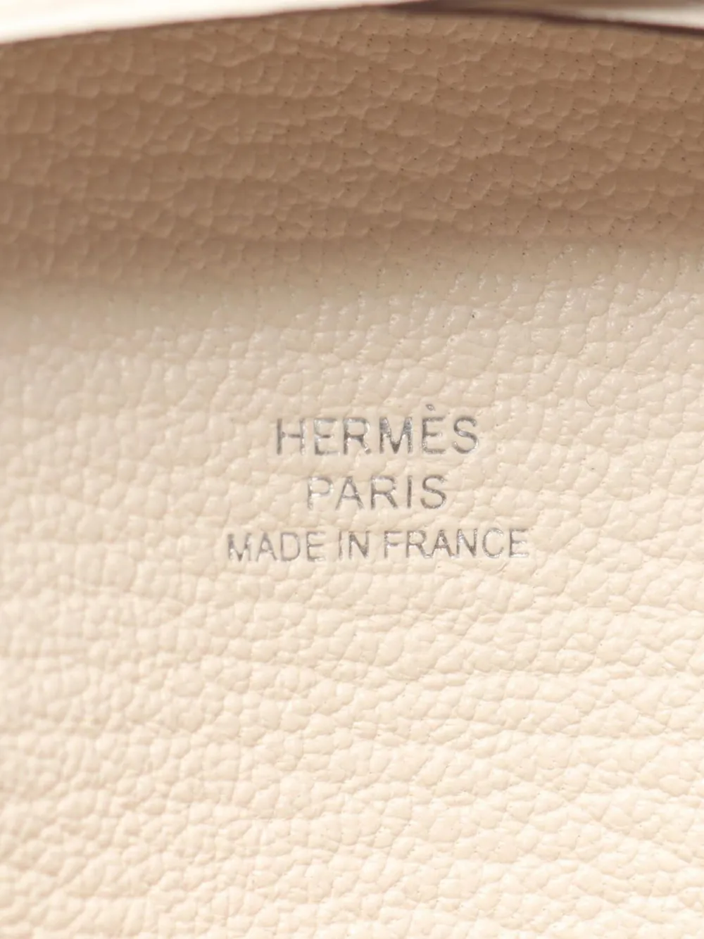 Pre-owned Hermes 2024 Chevre Mysore Bastia Change Purse Coin Pouch In White