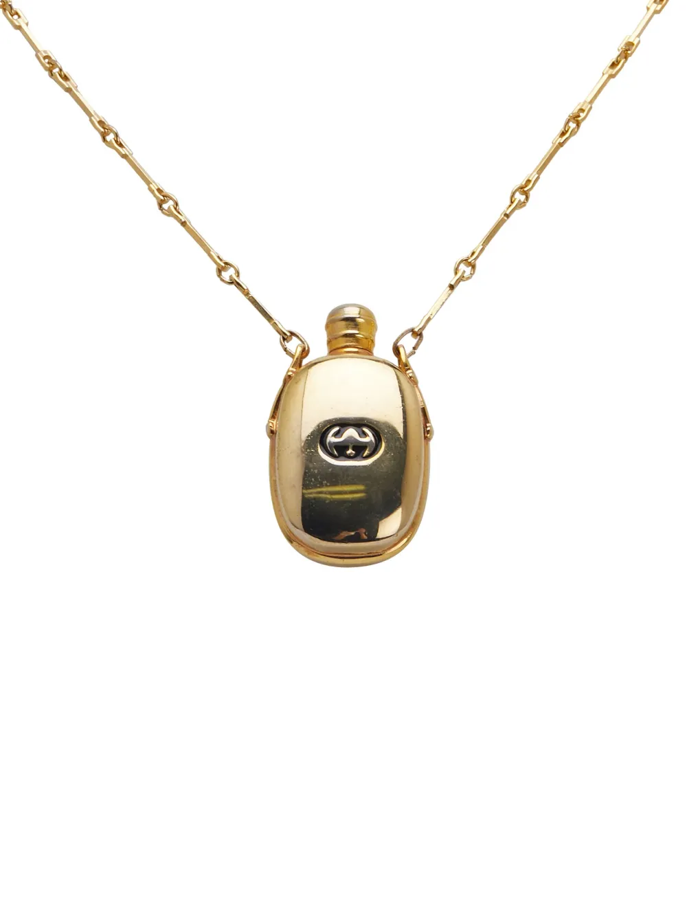 Gucci Pre-Owned 20th Century Gold Plated Perfume Bottle Pendant Necklace costume necklace | Image 2
