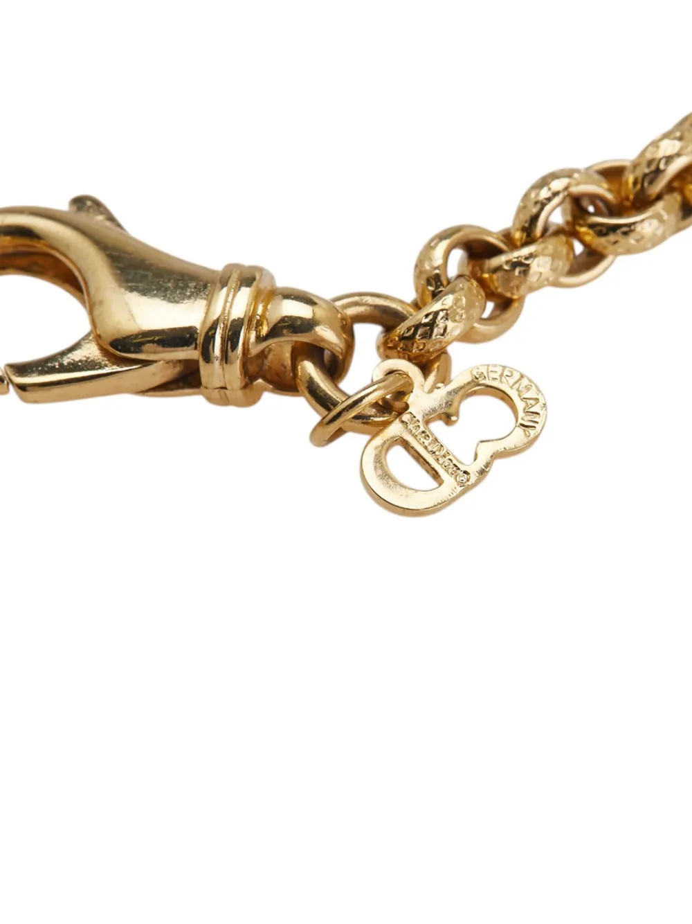 Pre-owned Dior 20th Century Gold Plated Filigree Pendant Necklace Costume Necklace
