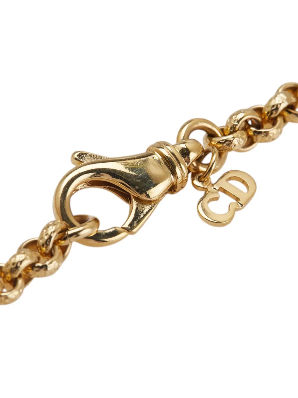 Pre-owned Dior 20th Century Gold Plated Filigree Pendant Necklace Costume Necklace