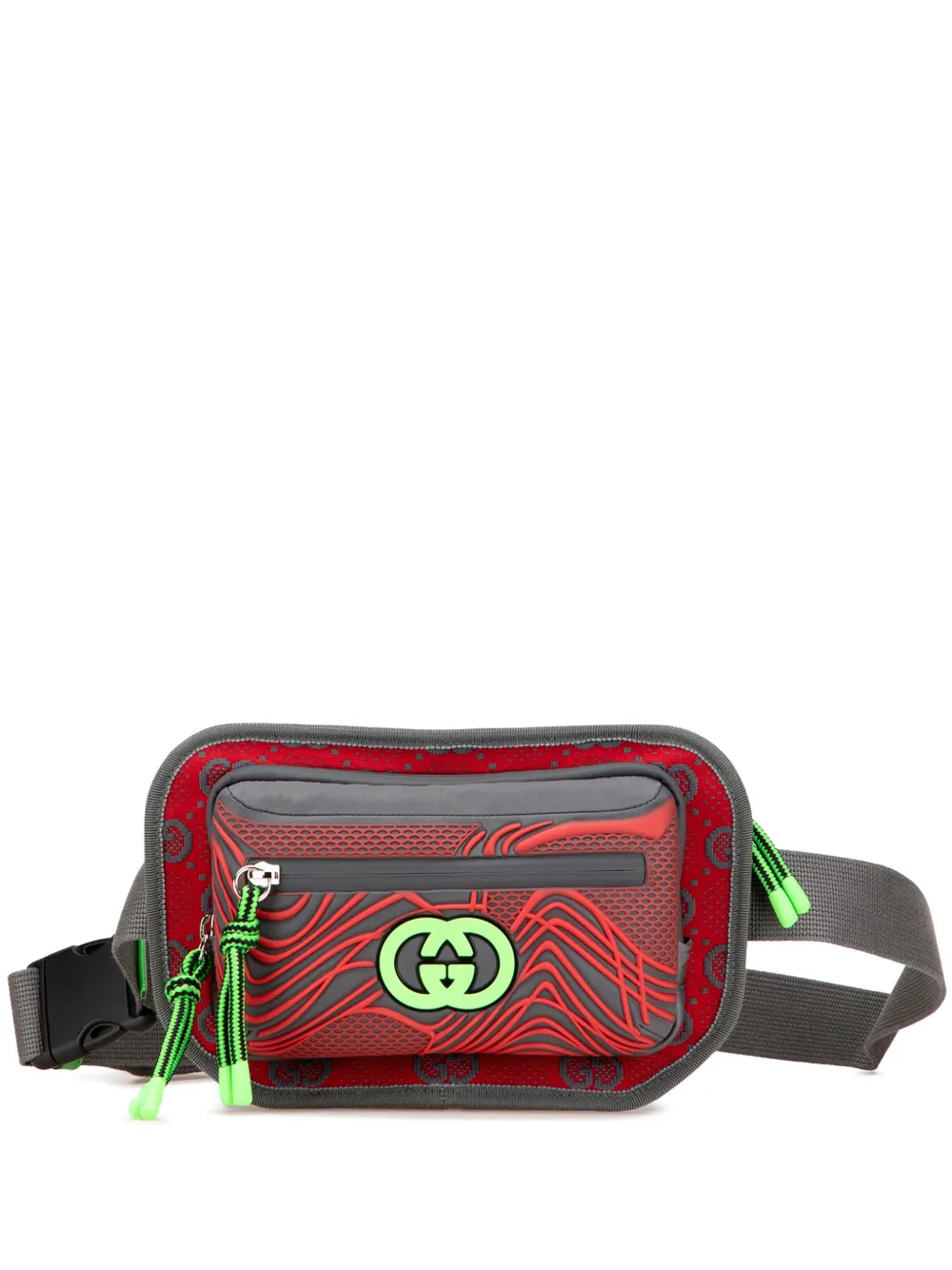 Gucci Pre-Owned 2016-2025 GG Nylon and Rubber belt bag - レッド Gucci Pre-Owned 2016-2025 GG Nylon and Rubber belt bag - レッド