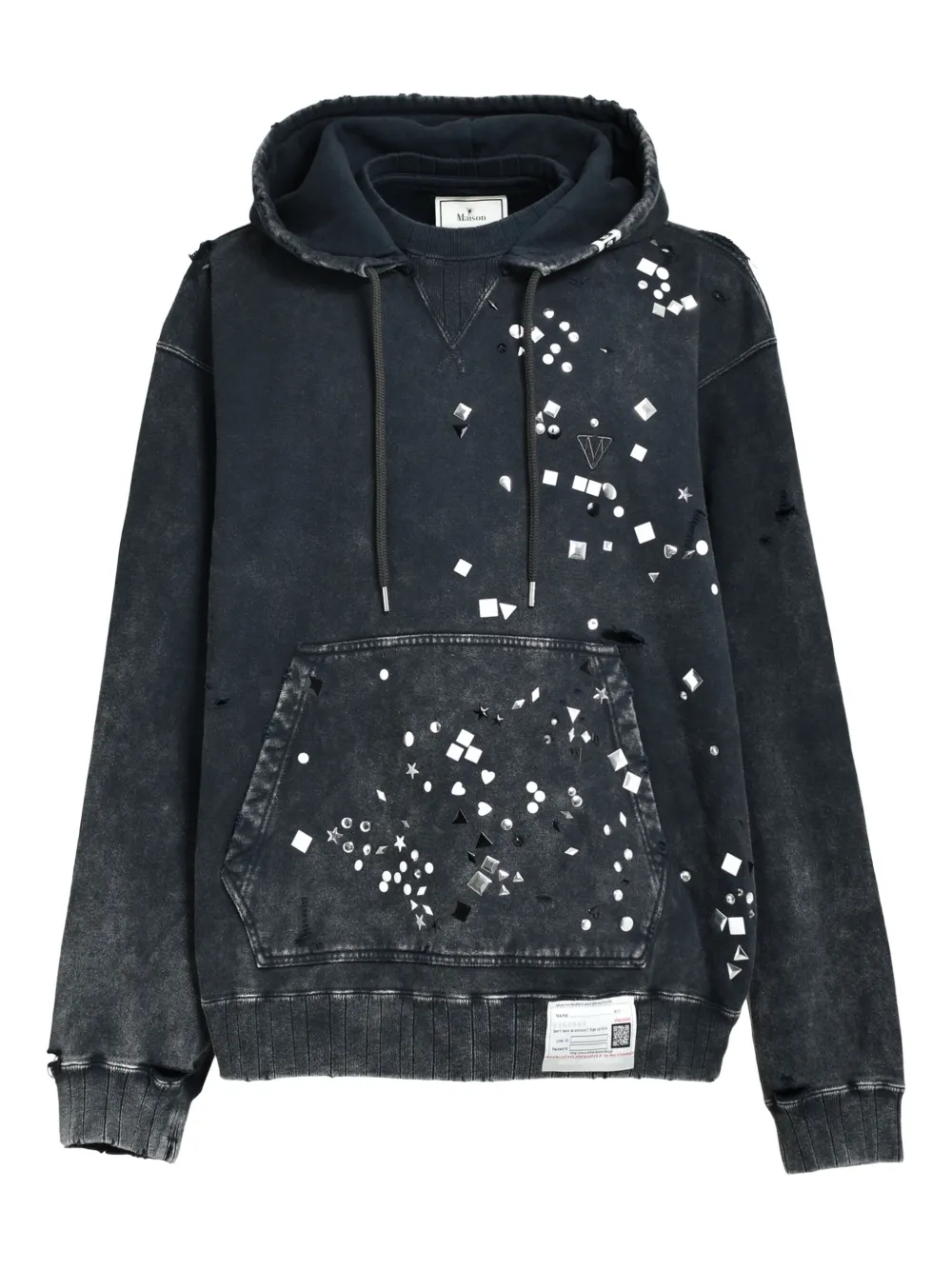 Maison MIHARA YASUHIRO embellished hoodie | Black | Image 1
