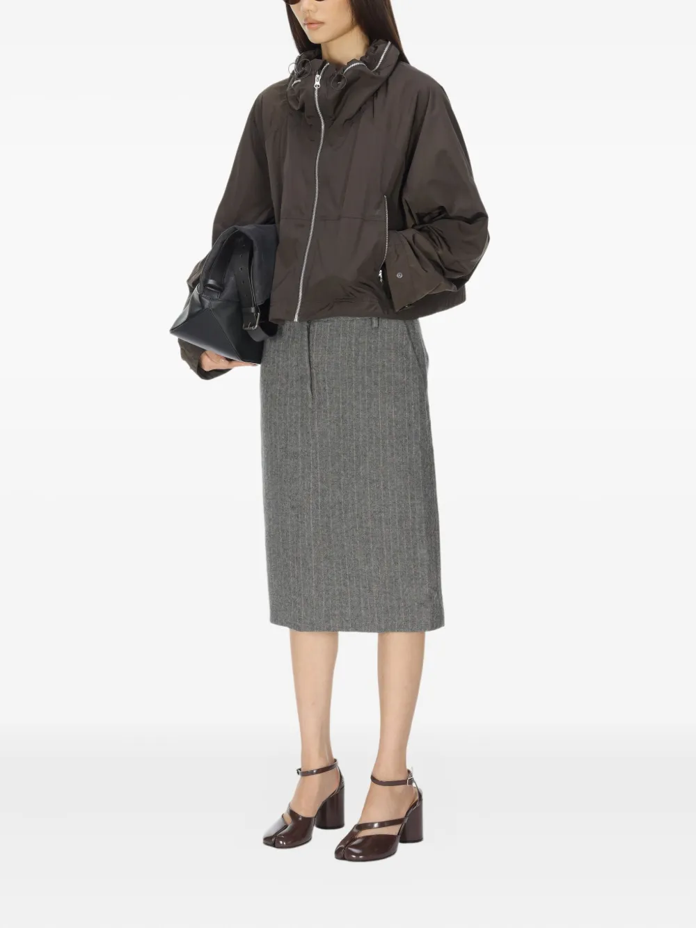 Low Classic Jack met trekkoordhals en rits Groen