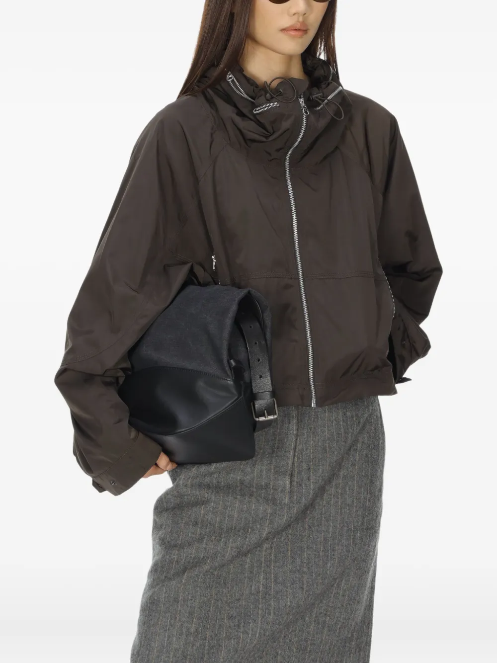 Low Classic Jack met trekkoordhals en rits Groen