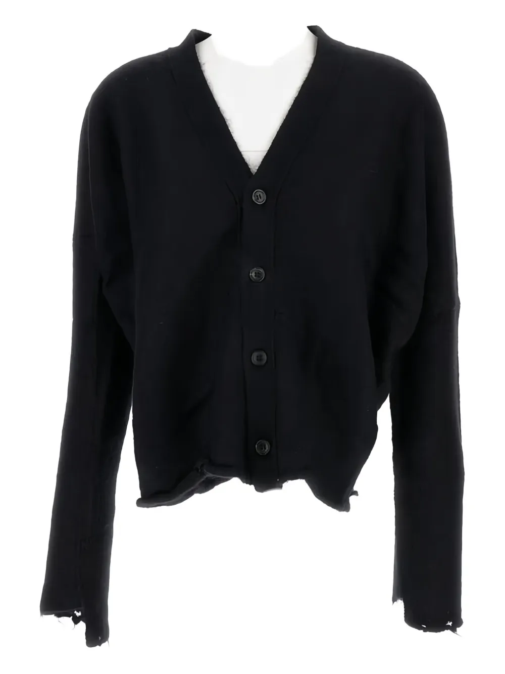 Junya Watanabe Mohair-wool V-neck Cardigan In Black