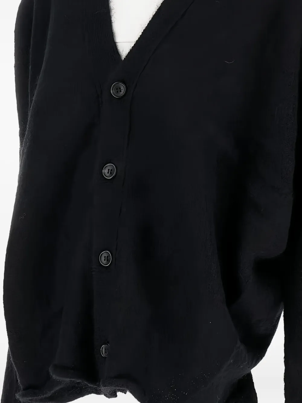 Junya Watanabe Mohair-wool V-neck Cardigan In Black