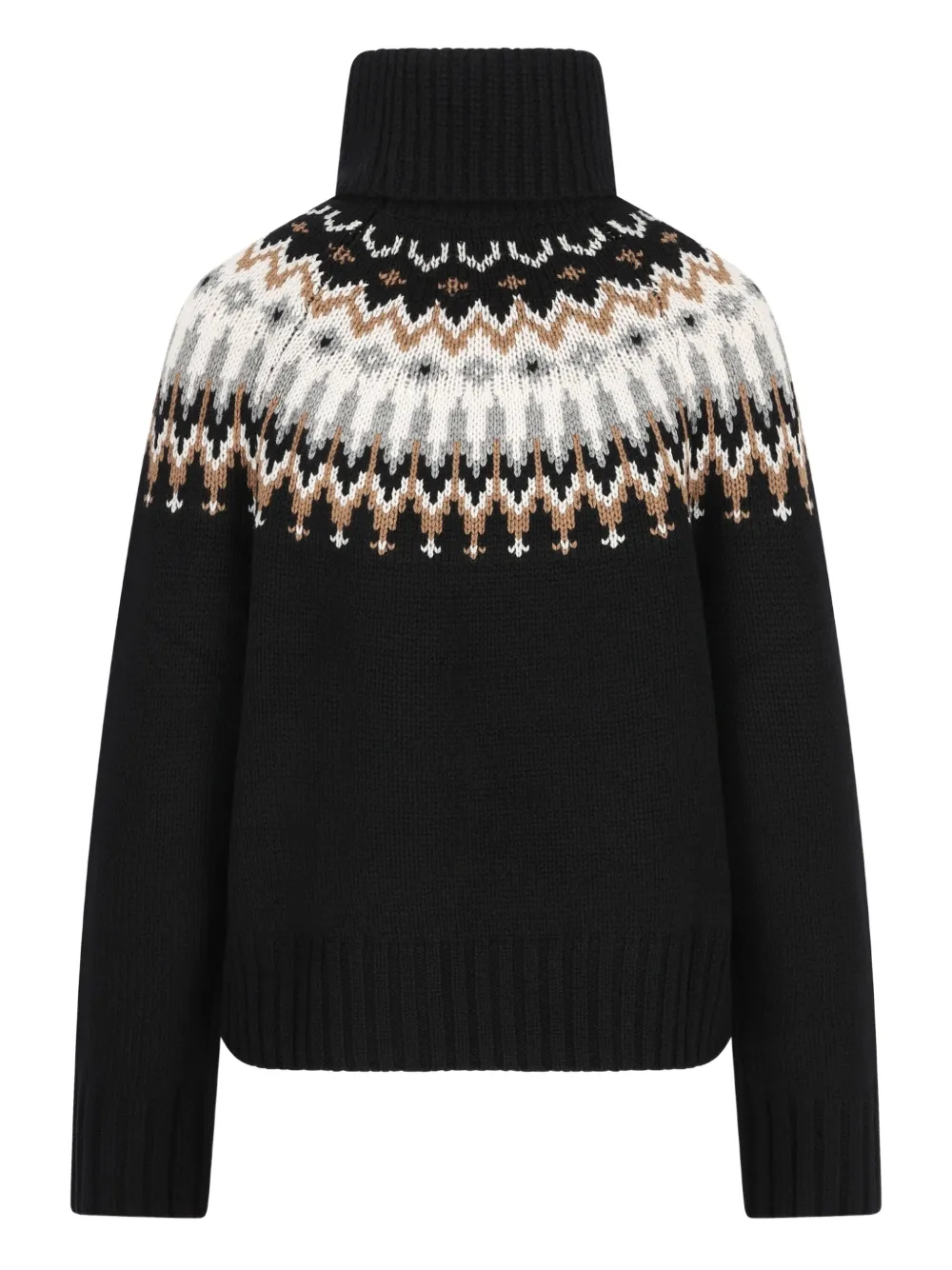 Bogner Patterned Roll-neck Sweater In Black
