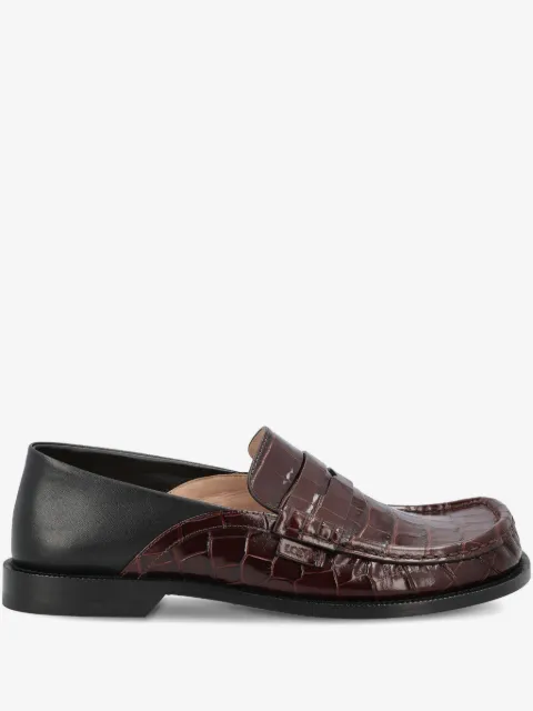 LOEWE Campo two-tone leather loafers