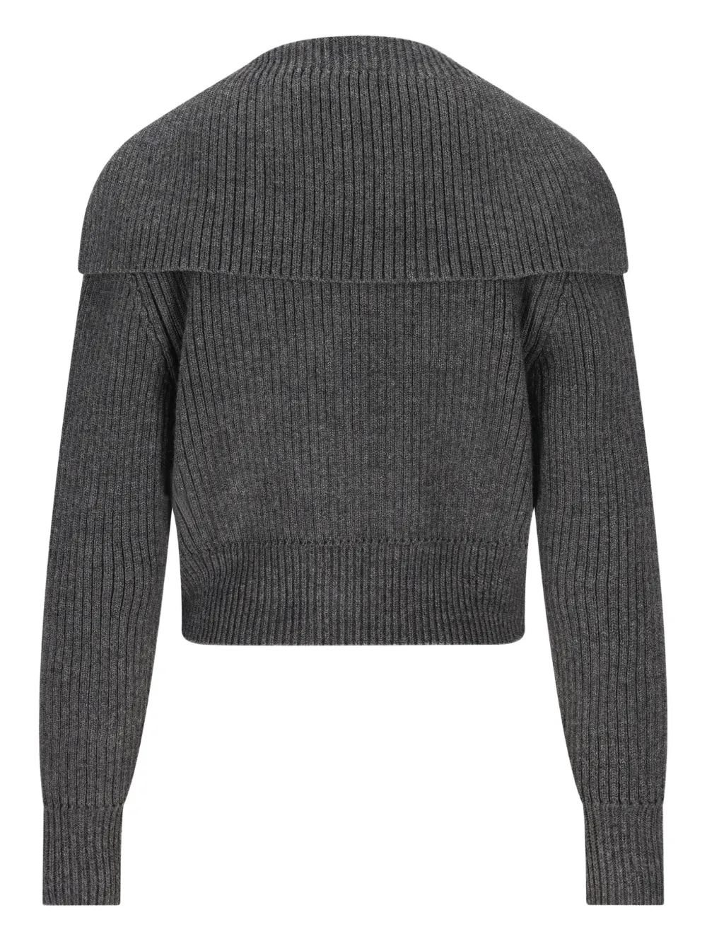 Givenchy Cropped Long Sleeve Knitwear Featuring Buttons In Gray